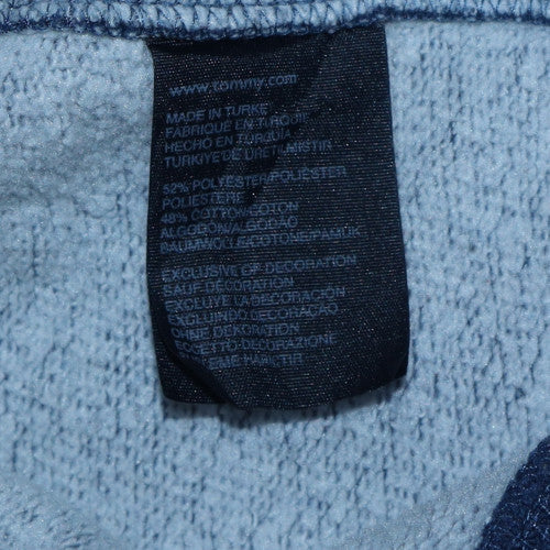 Hilfiger Denim Women's Blue Full Zip Hoodie with American Heart Print Size M
