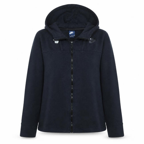 Nike Women Black Full Zip Hoodie Cotton Blend Size M