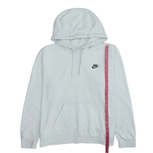 Nike Women White XL Pullover Hoodie with Logo Front Pocket
