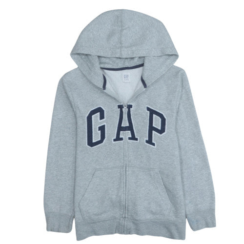 GAP Kids Boys Grey Full Zip Hoodie 12-13 Years, Hooded Sweatshirt