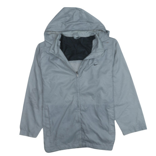Nike Mens Grey XL Windbreaker Hooded Lightweight Jacket