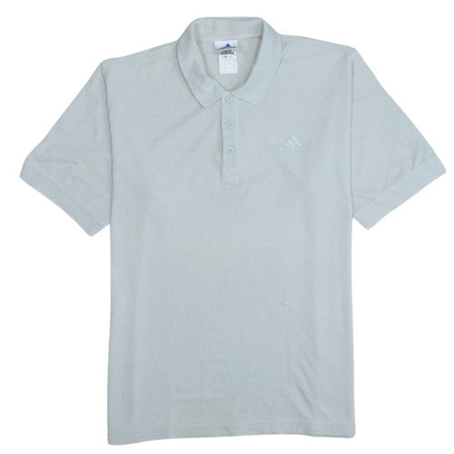 Adidas Men's Beige Short Sleeve Cotton Polo Shirt Size M