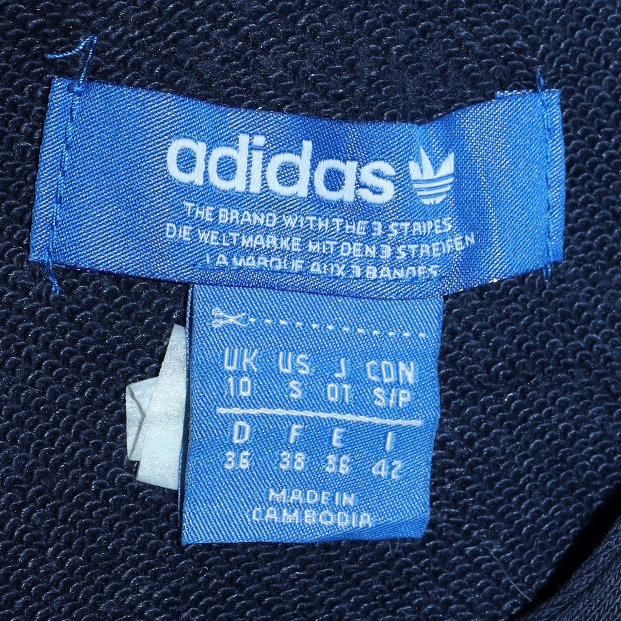 Adidas Womens Navy Blue 1/4 Zip Hoodie Size 10 Cotton Blend Casual