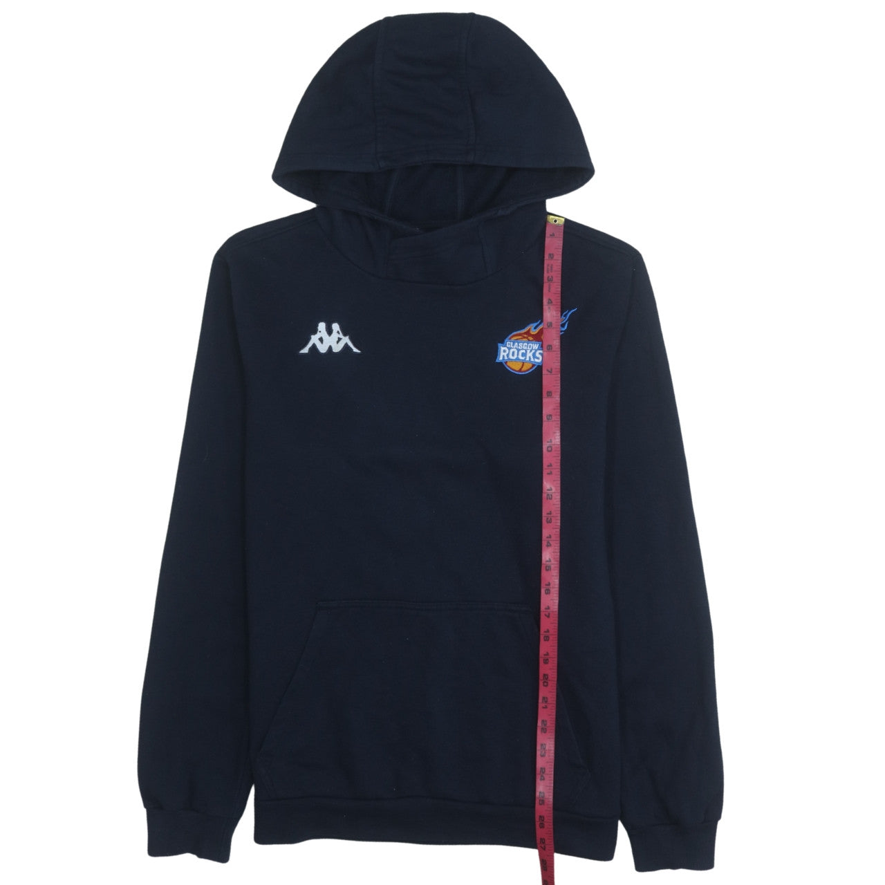 Kappa Mens Blue Pullover Hoodie Large Fleece Glasgow Rocks