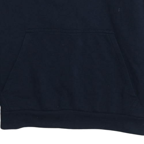 Kappa Mens Blue Pullover Hoodie Large Fleece Glasgow Rocks