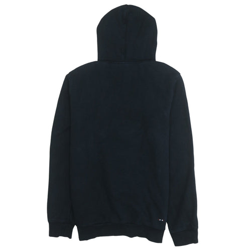 Napapijri Men Black Pullover Hoodie M Outdoor Cotton Blend
