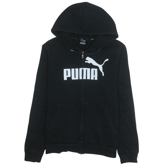 Puma Womens Black Full Zip Hoodie Medium Hooded Sweatshirt