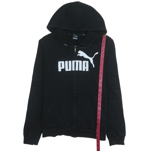 Puma Womens Black Full Zip Hoodie Medium Hooded Sweatshirt