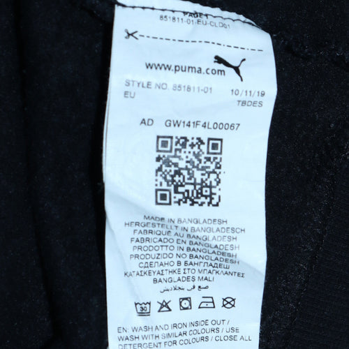 Puma Womens Black Full Zip Hoodie Medium Hooded Sweatshirt