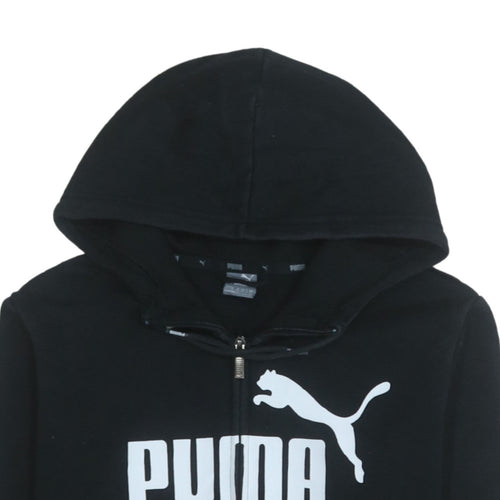 Puma Womens Black Full Zip Hoodie Medium Hooded Sweatshirt