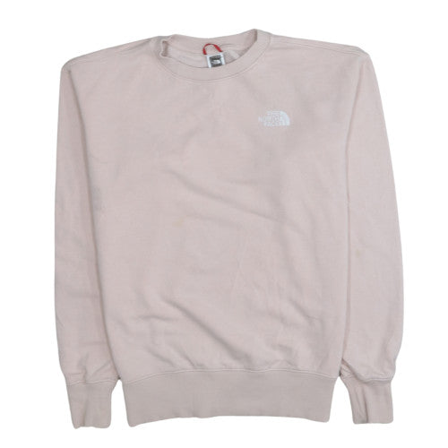 The North Face Women Beige Crew Neck Pullover Sweatshirt L Cotton Blend