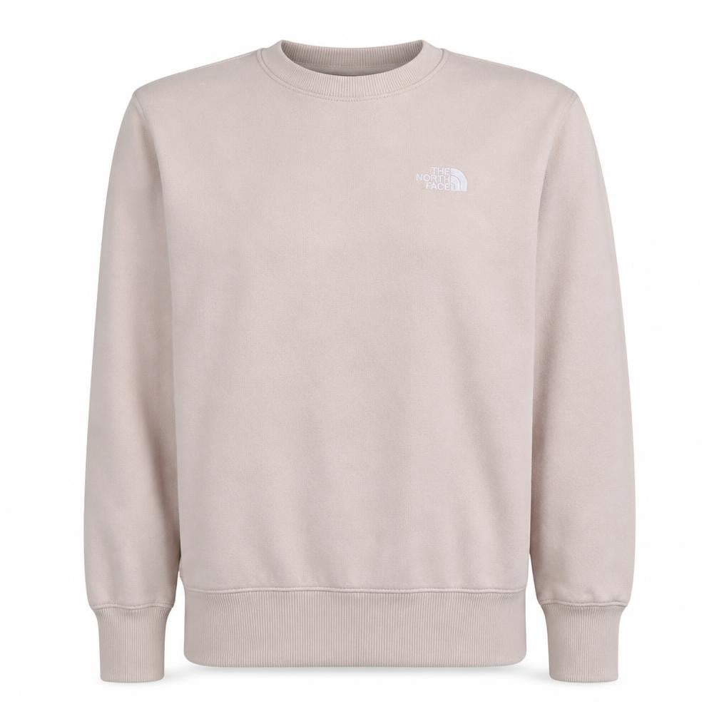 Front view of The North Face Women Beige Crew Neck Pullover Sweatshirt L Cotton Blend