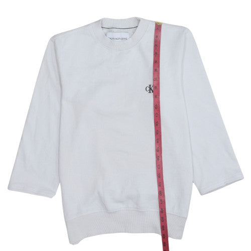 Calvin Klein Jeans Women's White Small Pullover Sweatshirt