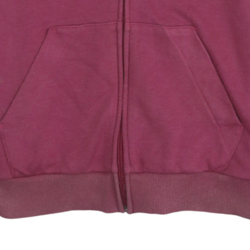 Adidas Women's Burgundy Full Zip Hoodie Size M 12-14 Casual Sportswear