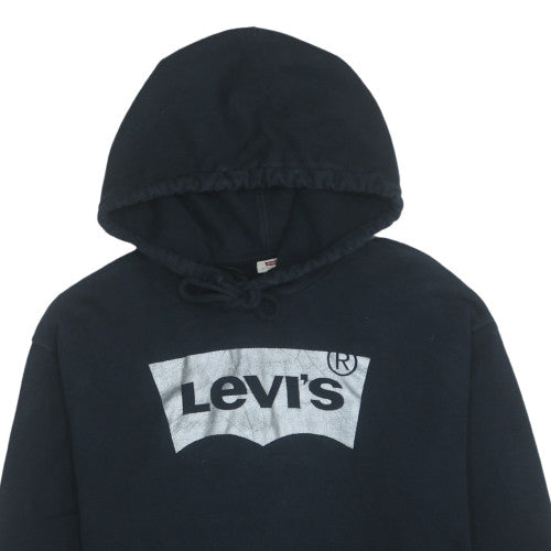 Levi's Women's Black L Pullover Hoodie with Logo Front