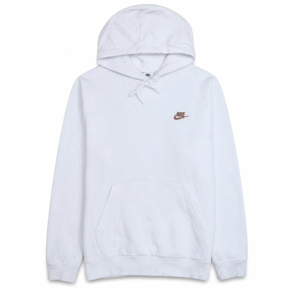 Nike Men’s White Pullover Hoodie S Fleece Sportswear Regular Fit