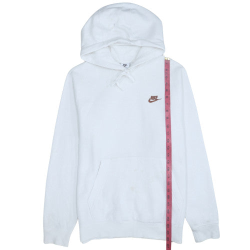 Nike Men’s White Pullover Hoodie S Fleece Sportswear Regular Fit