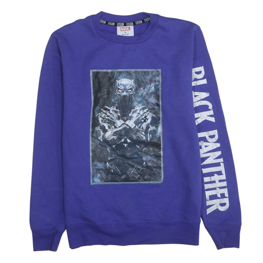 Marvel Black Panther Men's Blue Pullover Crew Neck Sweatshirt M