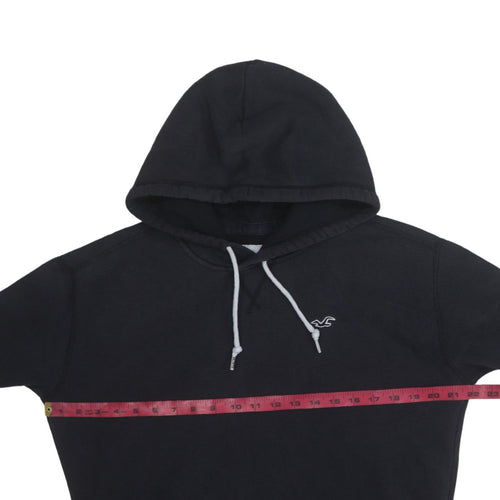 Hollister Men's Black Pullover Hoodie Small Fleece Logo Sweatshirt