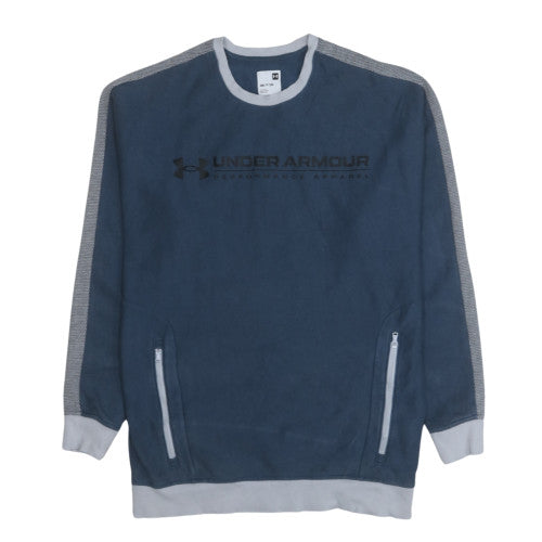 Under Armour Men's Blue Crew Neck Pullover Sweatshirt Small