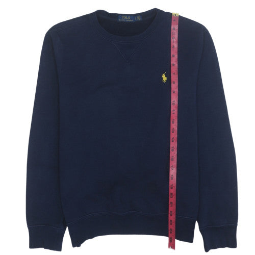 Ralph Lauren Men's Blue Small Pullover Logo Sweatshirt
