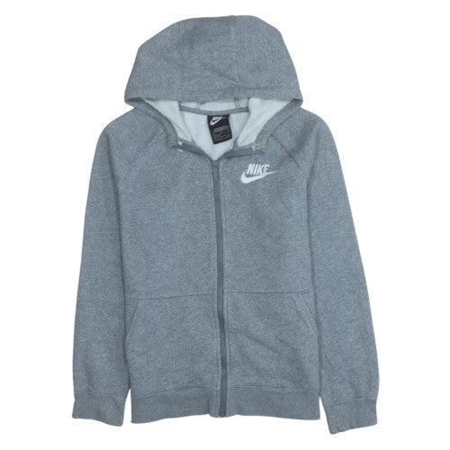 Nike Boys Grey Full Zip Hoodie XL 156-166cm Standard Fit Fleece