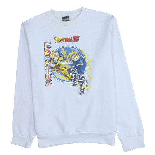 Primark Mens White Dragon Ball Z Graphic Print Sweatshirt XL