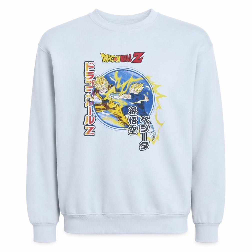 Primark Mens White Dragon Ball Z Graphic Print Sweatshirt XL