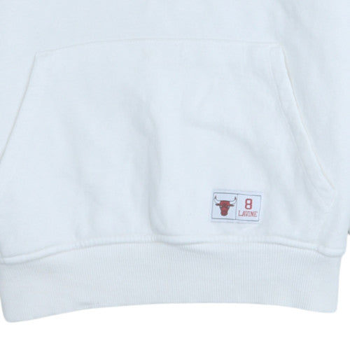 Primark NBA Chicago Bulls White Hoodie Men's M Hooded Sweatshirt