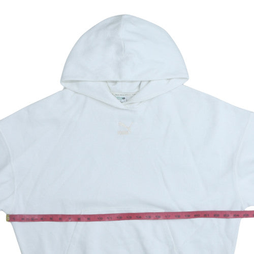 Puma Women's White Pullover Hoodie Size M Hooded Sweatshirt