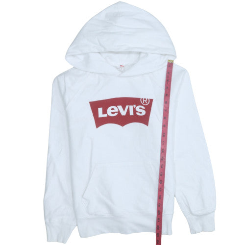 Levi's Men's White XS Pullover Hoodie with Red Logo