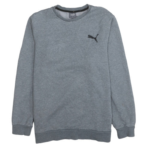 Puma Mens Grey Pullover Sweatshirt L Lightweight Crew Neck