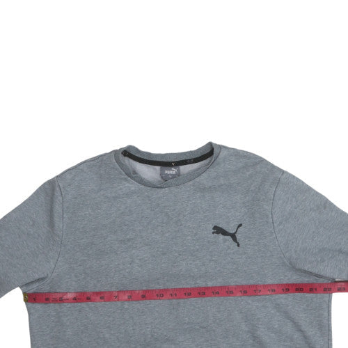 Puma Mens Grey Pullover Sweatshirt L Lightweight Crew Neck