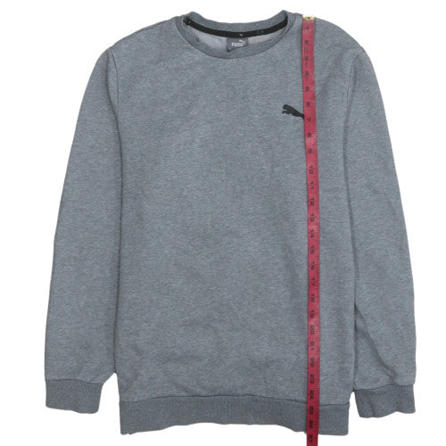 Puma Mens Grey Pullover Sweatshirt L Lightweight Crew Neck