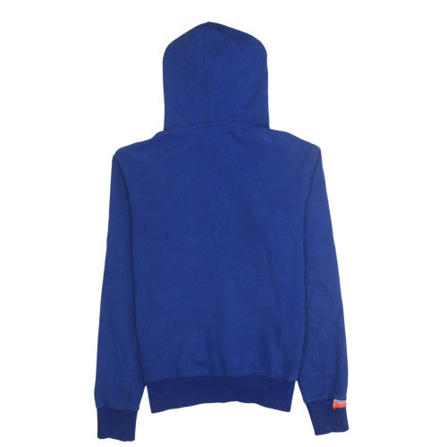 Superdry Men's Blue Pullover Hoodie L Vintage Logo Fleece Sweatshirt