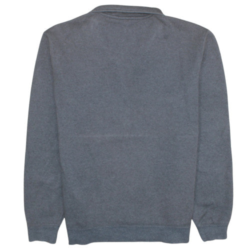 Nike Men's Grey 1/2 Zip Fleece Sweatshirt L Sportswear
