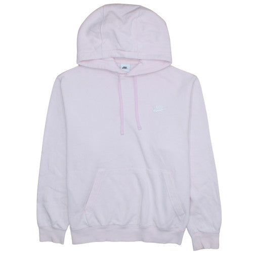 Nike Women Pink Pullover Hoodie Large Cotton Blend Casual