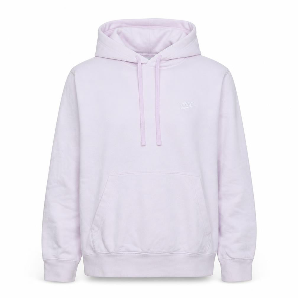 Front view of Nike Women Pink Pullover Hoodie Large Cotton Blend Casual