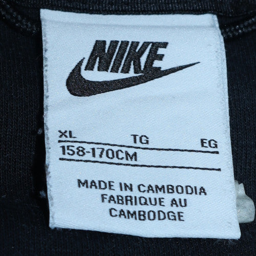 Nike Boys Black Full Zip Hoodie XL 158-170cm Hooded Sweatshirt