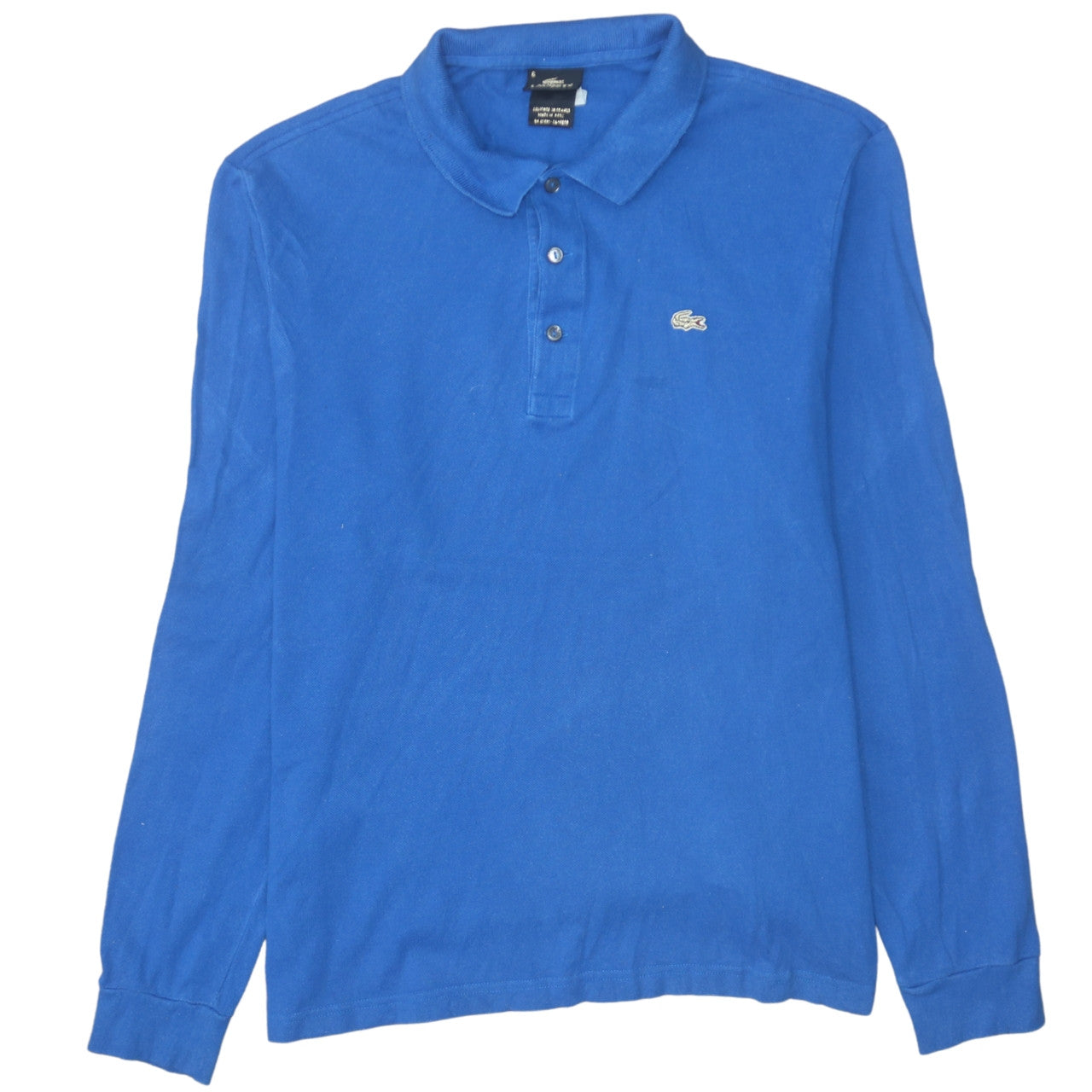 Lacoste Men's Blue Long Sleeve Cotton Polo Shirt Size M