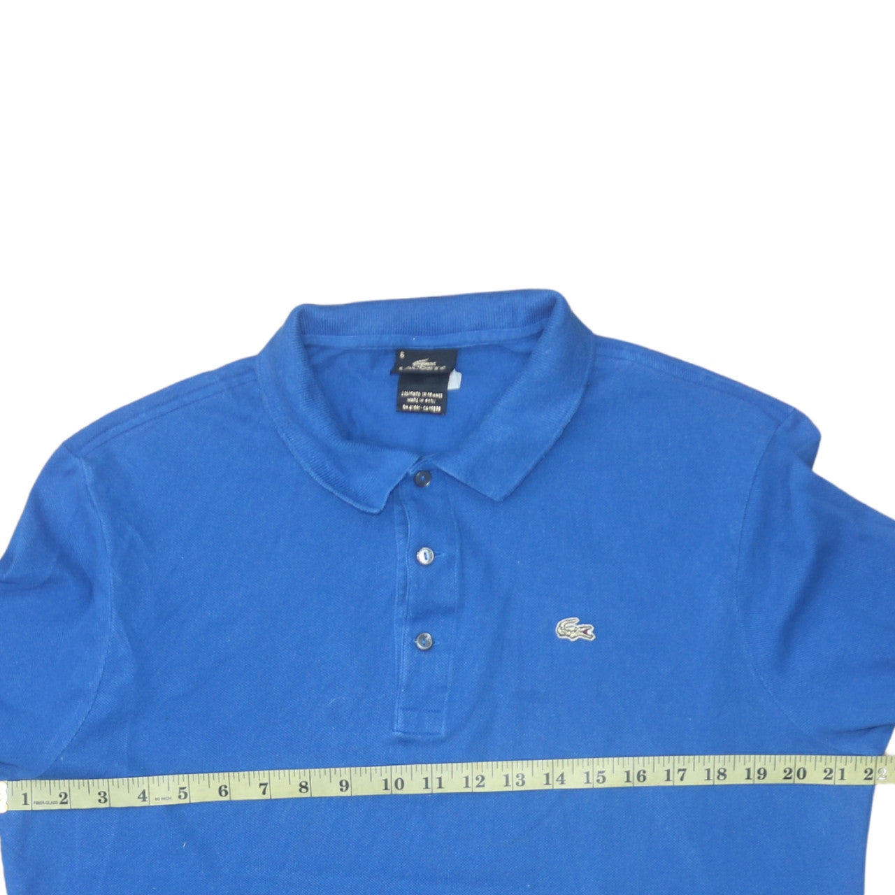 Lacoste Men's Blue Long Sleeve Cotton Polo Shirt Size M