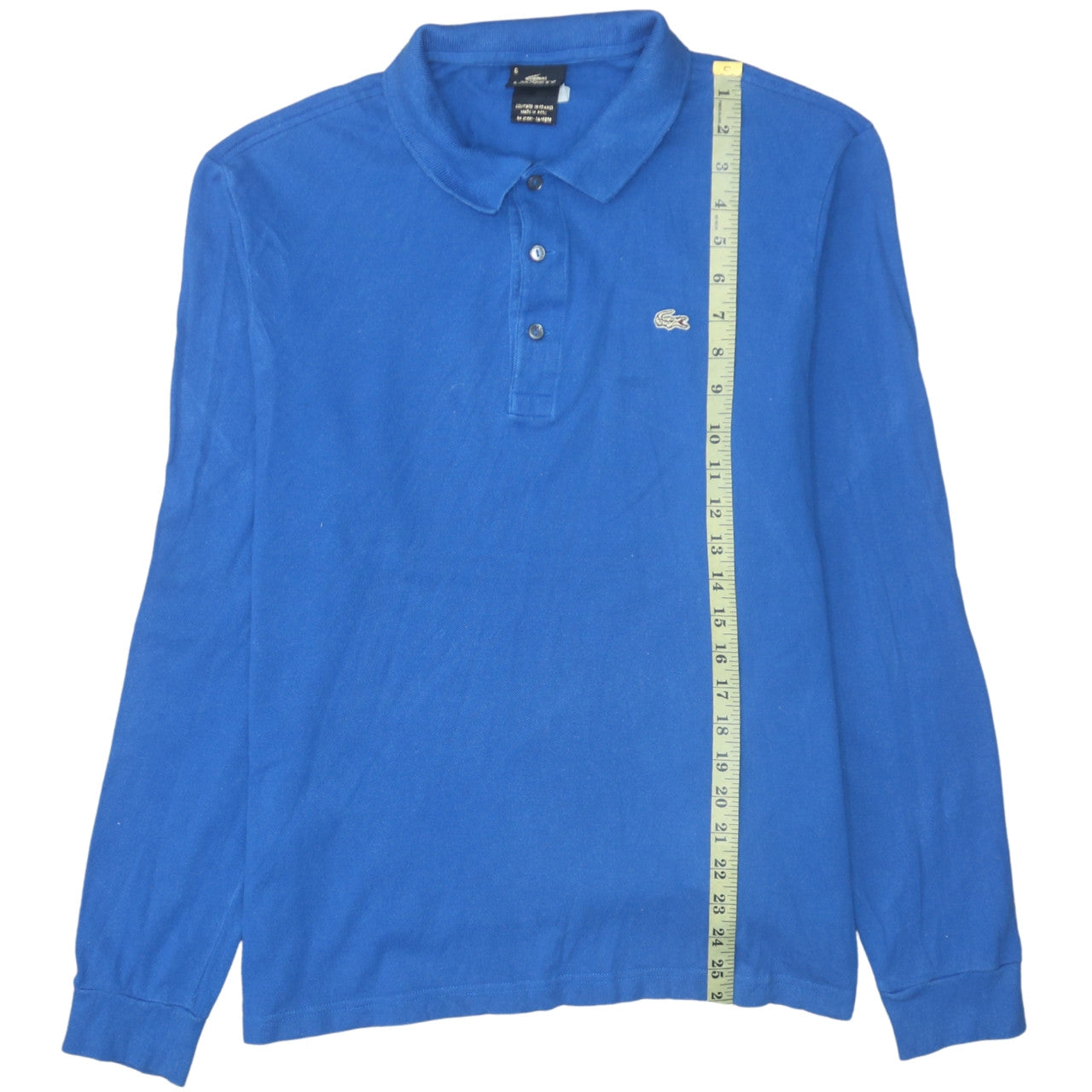 Lacoste Men's Blue Long Sleeve Cotton Polo Shirt Size M