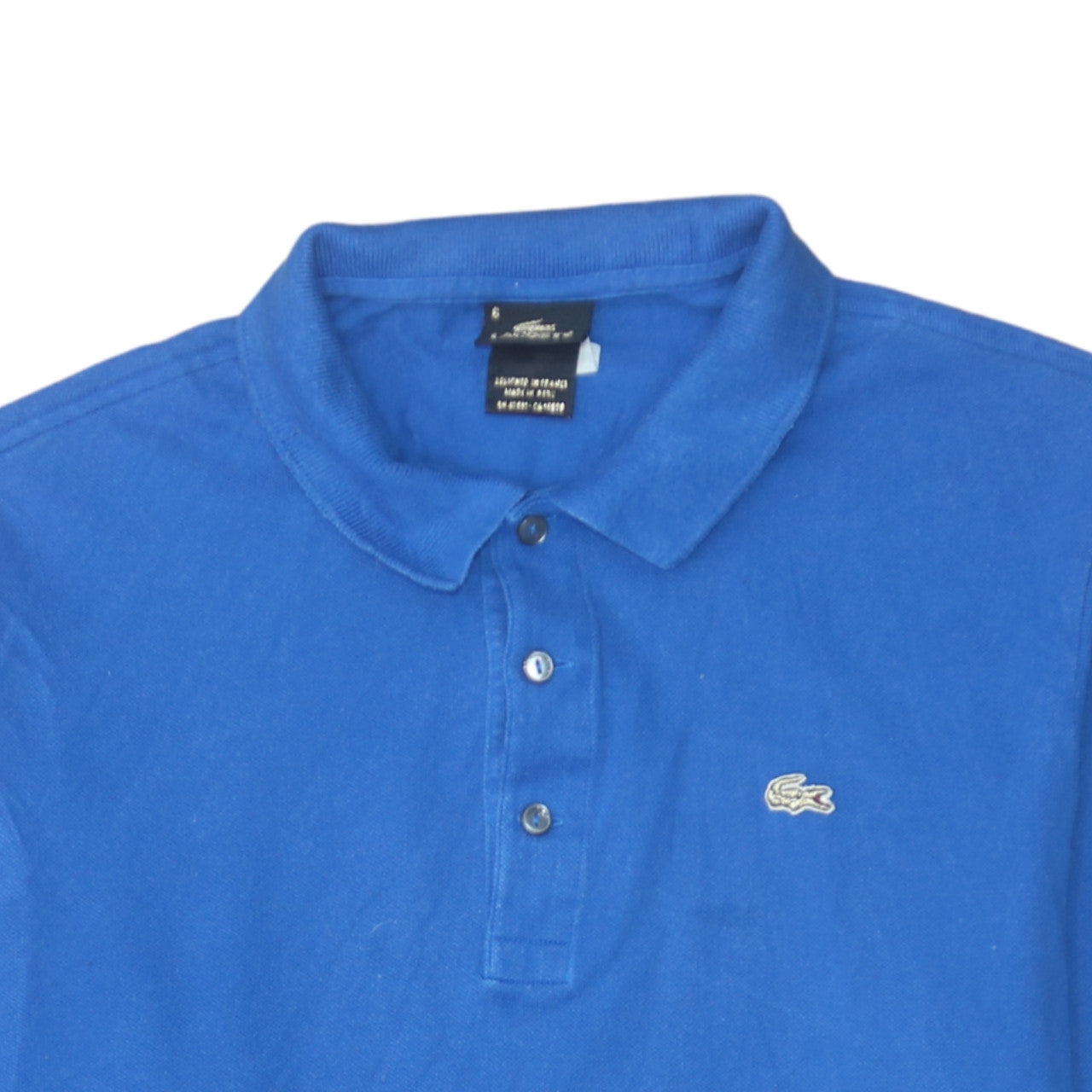 Lacoste Men's Blue Long Sleeve Cotton Polo Shirt Size M