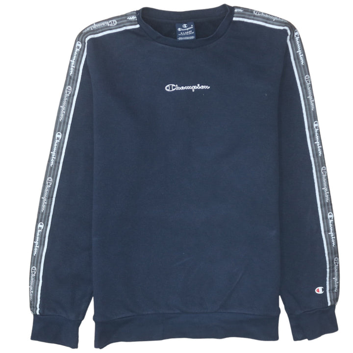 Champion Boys Black XL 13-14 Years Crew Neck Logo Sweatshirt