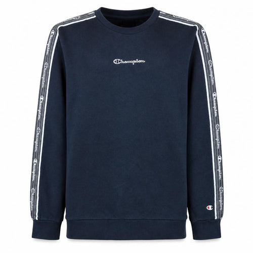 Champion Boys Black XL 13-14 Years Crew Neck Logo Sweatshirt