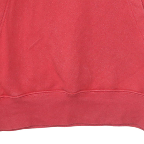 Nike Men’s Red Pullover Hoodie Small Logo Fleece Sweatshirt