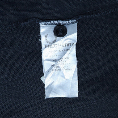 Fred Perry Men's Black Slim Fit Polo Shirt L Cotton Laurel Logo