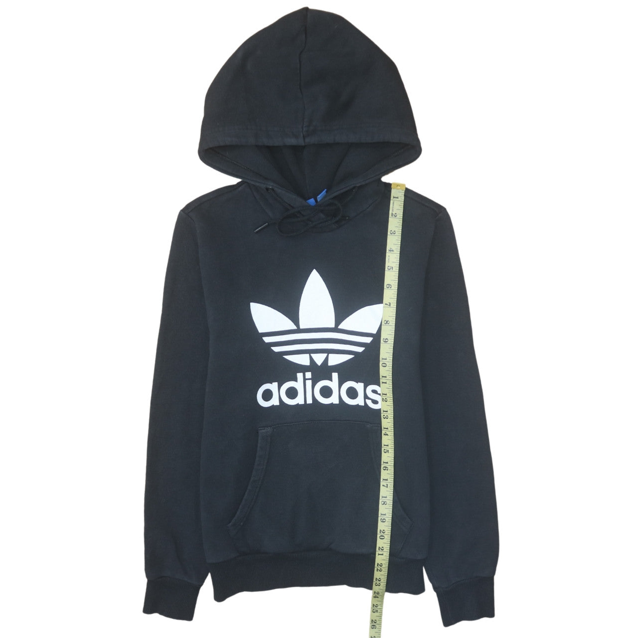 Adidas Women Black Pullover Hoodie Size 10 Logo Hooded Sweatshirt