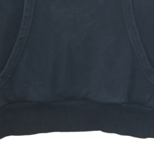 Adidas Women Black Pullover Hoodie Size 10 Logo Hooded Sweatshirt