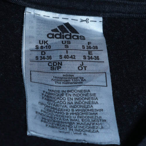 Adidas Women's Black Crew Neck Long Sleeve Sweatshirt Size S 8-10